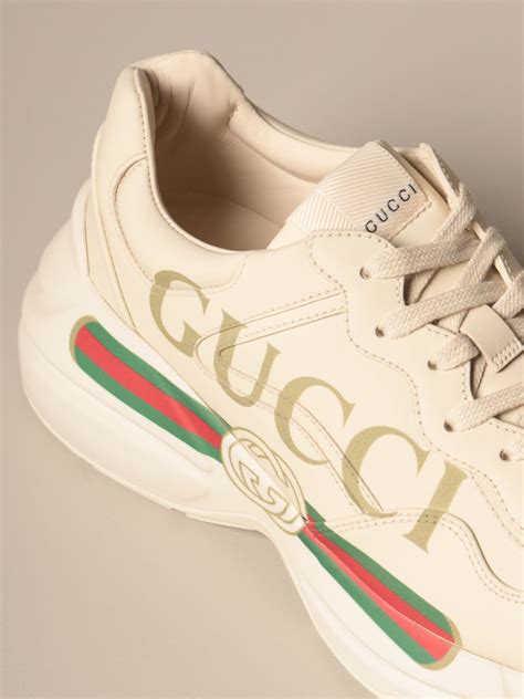 Gucci rhyton leather sneakers